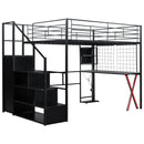 Loft Bed With Built In Work Station, Wardrobe, Storage Staircase And LED by HouseOfZazla