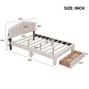 Upholstered Platform Bed With Drawer by HouseOfZazla