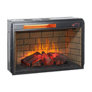Infrared Quartz Heater Fireplace Insert -Woodlog Version With Brick by Unique Piece Furniture