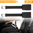 2Pcs Car Seat Belt Extender 9in Buckle Tongue Webbing Extension Safety Belt Auto Belt Clip Lengthening