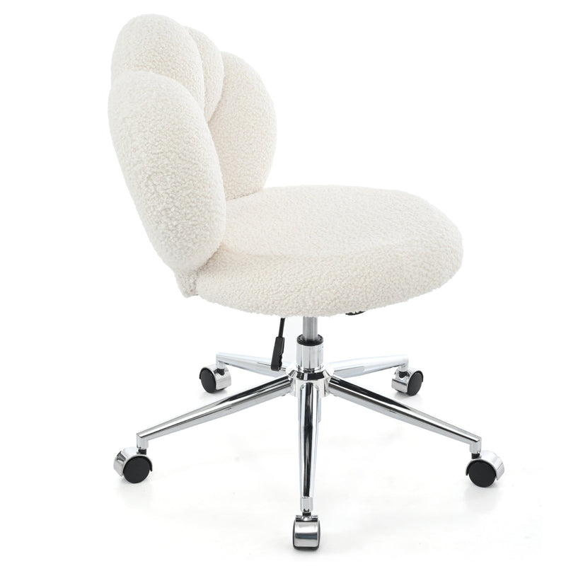 360Swivel Height Adjustable,Swivel Chair,Teddy fabric,home office chair