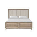 Contemporary Bed With Padded Headboard