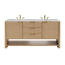 James Martin Solene 72" Double Bathroom Vanity, Seaside Oak