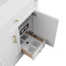 James Martin Bellshire 84" Double Bathroom Vanity, Bright White