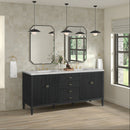 James Martin Myrrin 72" Double Bathroom Vanity, Carbon Oak