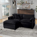 Modern Comfy Deep Seat Modular Sectional Sofa Cloud Couch With Ottoman by Unique Piece Furniture
