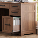 55" Farmhouse Executive Desk with Charging Station