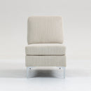 Single Couch Modular Armless Accent Chair With Back Cushion by HouseOfZazla