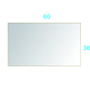 60x 36Inch LED Mirror Bathroom Vanity Mirror with Back Light, Wall Mount Anti-Fog Memory Large Adjustable Vanity Mirror