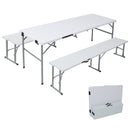 70 Inch Portable Folding Picnic Table Set with 2 Benches