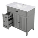 Bathroom Vanity With Sink, Freestanding Cabinet & Drawers by HouseOfZazla