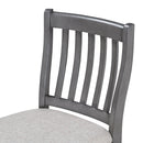 5-Piece Counter Height Dining Table Set in 2 Table Sizes with 4 Folding Leaves and 4 Upholstered Chairs for Dining Room (Gray+Beige Cushion)