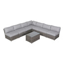 Comfortable Modern Patio Rattan Sectional Set With Cushions by Unique Piece Furniture