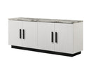 Matilda Cabinet Console Table with White Faux Marble Top by HouseOfZazla