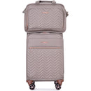 4-Piece Set (16/20/24/28), Softshell Suitcase Spinner Wheels Terylene Luggage Sets Carry On Suitcase Luggage Lightweight Durable Suitcase Khaki