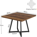 Square Dining Compact Kitchen Table - Brown / Black by HouseOfZazla