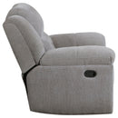 Sebring - Upholstered Glider Recliner Chair With Manual Recline And Smooth Gliding Motion - Gray by HouseOfZazla
