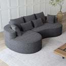 Curved Oversized Sectional Sofa With Extra Deep Seat by HouseOfZazla