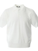 Button Detail Short Sleeve Knit Polo