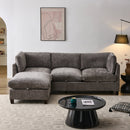 Chenille Upholstered L-Shape Sectional Couch