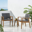 Tranquilize Outdoor Wooden Club Chair Set of 2 - Light Brown by HouseOfZazla