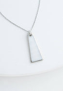 Pillar Mother of Pearl Necklace in Silver