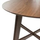 Mid-Century Modern Round Wooden Bar Table – 42" High Bar Table with Tapered Legs by HouseOfZazla