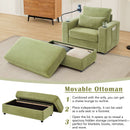 Modern Style Armchair Chaise Lounge Sofa Couch With Movable Storage Ottoman, USB Ports, Cup Holders, Phone Holder, Side Pockets by HouseOfZazla