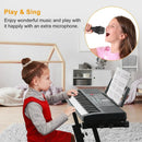 61 Keys Digital Music Electronic Keyboard Electric Musical Piano Instrument Kids Learning Keyboard w/ Stand Microphone For Beginners by GBruno Store