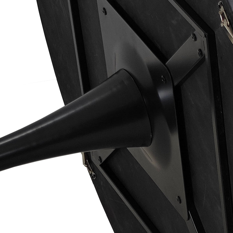 47.24"Modern Round Dining Table,Four Patchwork Tabletops with Black Color Solid Wood Grain Table Top,Metal Base Dining Table, End Table Leisure Coffee Table