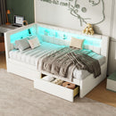 Upholstered Platform Bed With USB Ports And LED Belt by HouseOfZazla