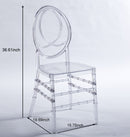 Dining Chair, Plastic Seat, Welding Chair (Set of 4) - Transparent by HouseOfZazla