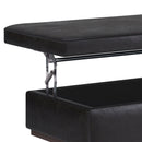Owen - Lift Top Large Coffee Table Storage Ottoman, Mid Century Style by HouseOfZazla
