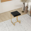 Joel - Upholstered Stool - Black / Gold by Unique Piece Furniture