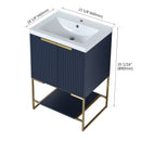 24 Inch Freestanding Bathroom Vanity With Resin Basin, 24x18
