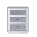 Noralie - 26" Accent Table - Mirrored, Faux Diamonds