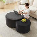 Modern Upholstered Round Coffee Table For Living Room (Set of 2) by HouseOfZazla