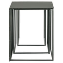 Imez 3-piece Rectangular Metal Nesting Table Set Grey