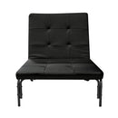 Senon - Adjustable Chair Futon - Silver & Black
