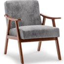 Mid Century Modern Accent Chair With Solid Wood Frame And Extra Thick Backrest by HouseOfZazla