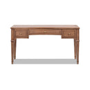 Dauphin - 3 Drawer Executive Desk - Brown by HouseOfZazla