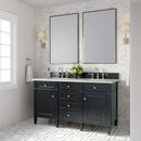 James Martin Brittany 60" Double Bathroom Vanity, Black Onyx