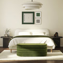 Fuji - Upholstered Oval Storage Bench by HouseOfZazla