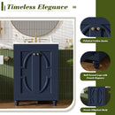 Bathroom Vanity With Ornate Elliptical Motif, Soft Close Hinges by HouseOfZazla