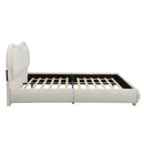 Upholstered Platform Bed Frame With Curved Headboard by HouseOfZazla