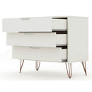 Rockefeller - Dresser & 3 Drawer - Off White by HouseOfZazla