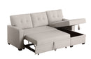 Upholstered Pull Out Sectional Sofa With Chaise by HouseOfZazla