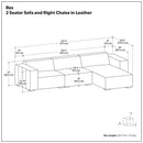 Brazilian Handcrafted Genuine Aniline Leather Sectional Sofa