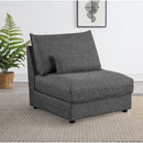 Wakefield - Upholstered Armless Slipper Chair - Black by HouseOfZazla