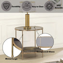 Fiorella - Marble Print Glass Table by Unique Piece Furniture